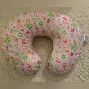 Boppy Pillow with Cover - Pink Owl Pattern